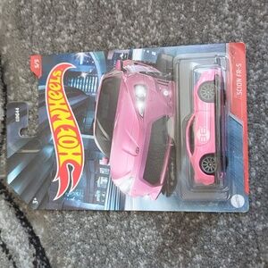 Hot wheels pink Scion Fr S brand new - some card damage ad seen